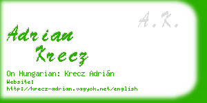 adrian krecz business card